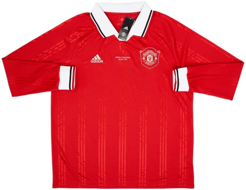 2019-20 Manchester United adidas 'Treble Winners' Icon L/S Shirt (XL)