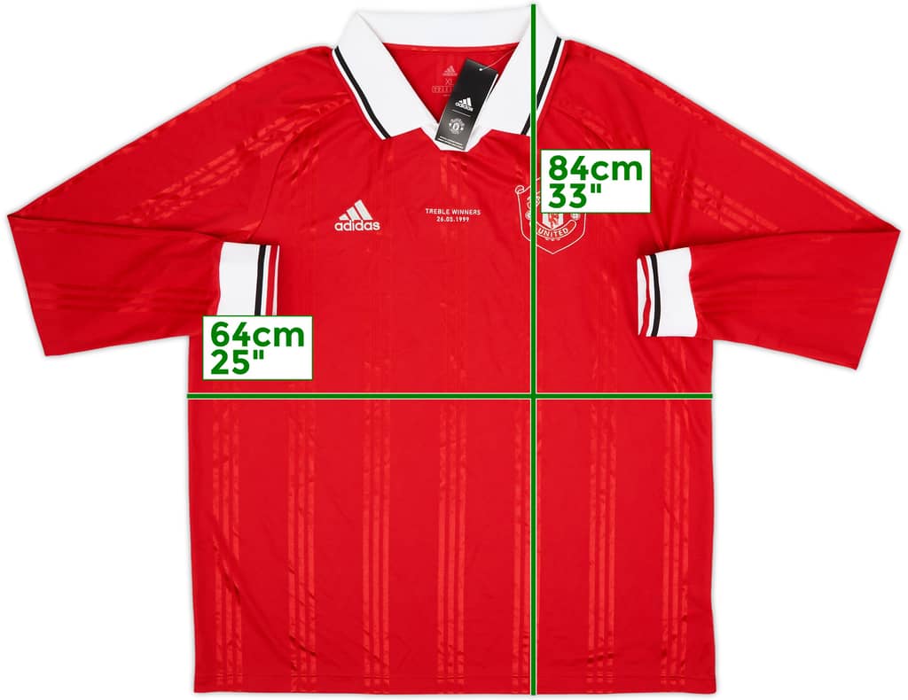2019-20 Manchester United adidas 'Treble Winners' Icon L/S Shirt (XL)