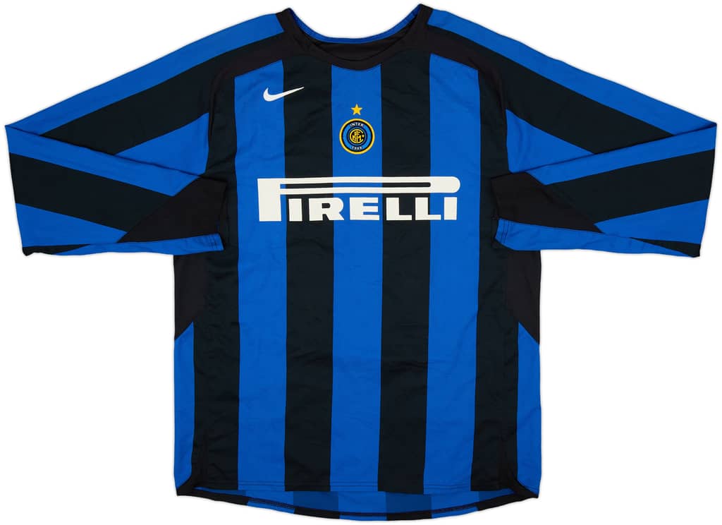 2004-05 Inter Milan Home L/S Shirt - 8/10 - (L)