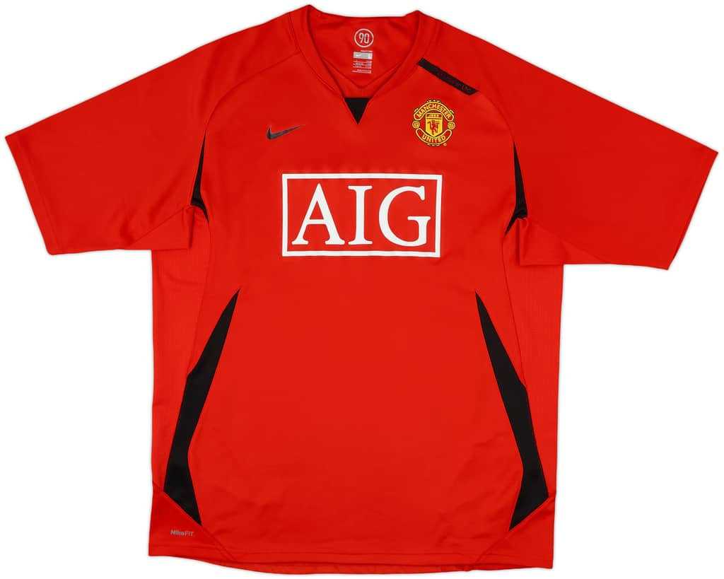 2007-08 Manchester United Nike Training Shirt - 8/10 - (L)