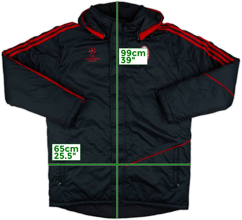 2009-10 AC Milan adidas CL Padded Bench Coat - 9/10 - (XL)