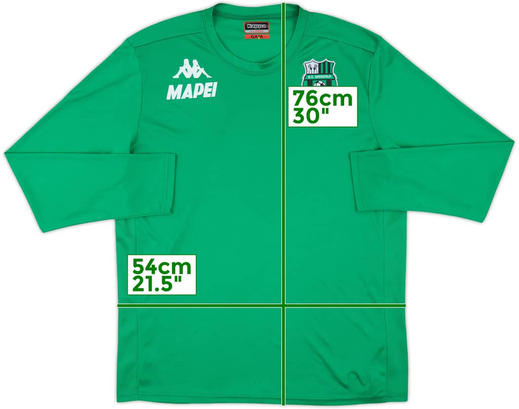 2017-18 Sassuolo Kappa Training L/S Shirt - 8/10 - (XL)