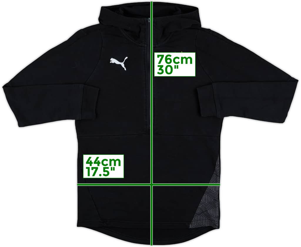2020-21 Sassuolo Puma 1/2 Zip Hooded Sweat Top - 8/10 - (S)