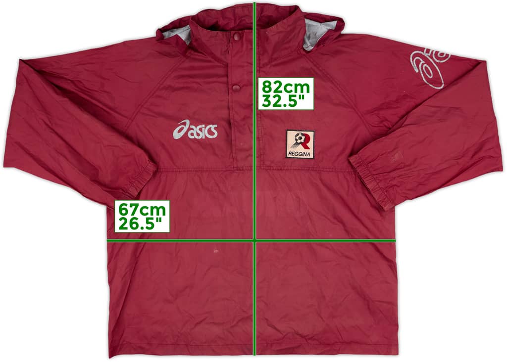 1998-99 Reggina Asics 1/4 Zip Hooded Rain Coat - 5/10 - (XL)