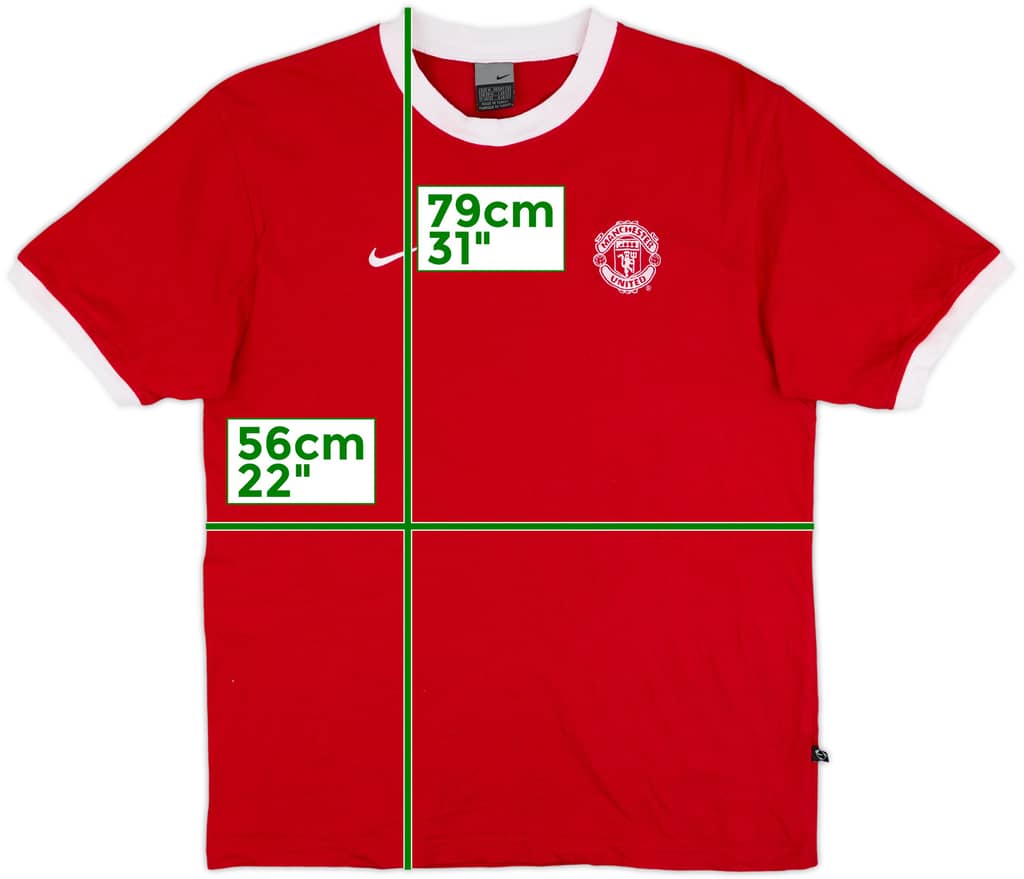 2003-04 Manchester United Nike Cotton Tee - 7/10 - (M)