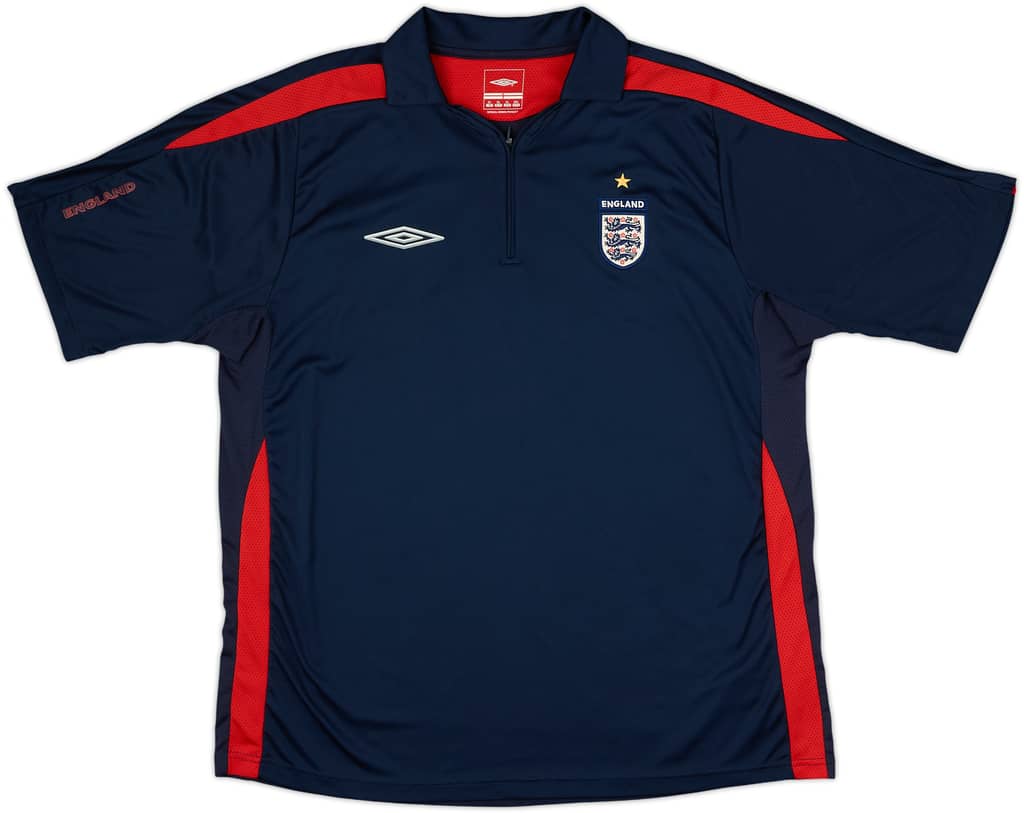 2003-04 England Umbro 1/4 Zip Polo Shirt - 6/10 - (XL)