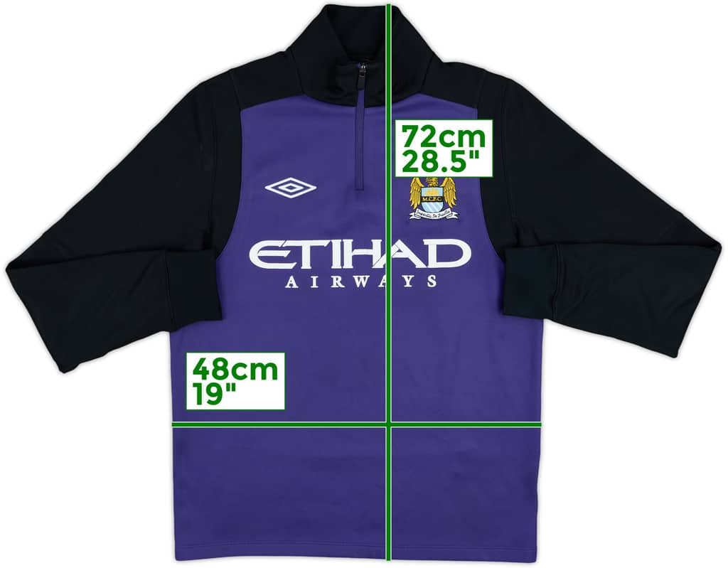 2012-13 Manchester City Umbro 1/4 Zip Drill Top - 7/10 - (S)