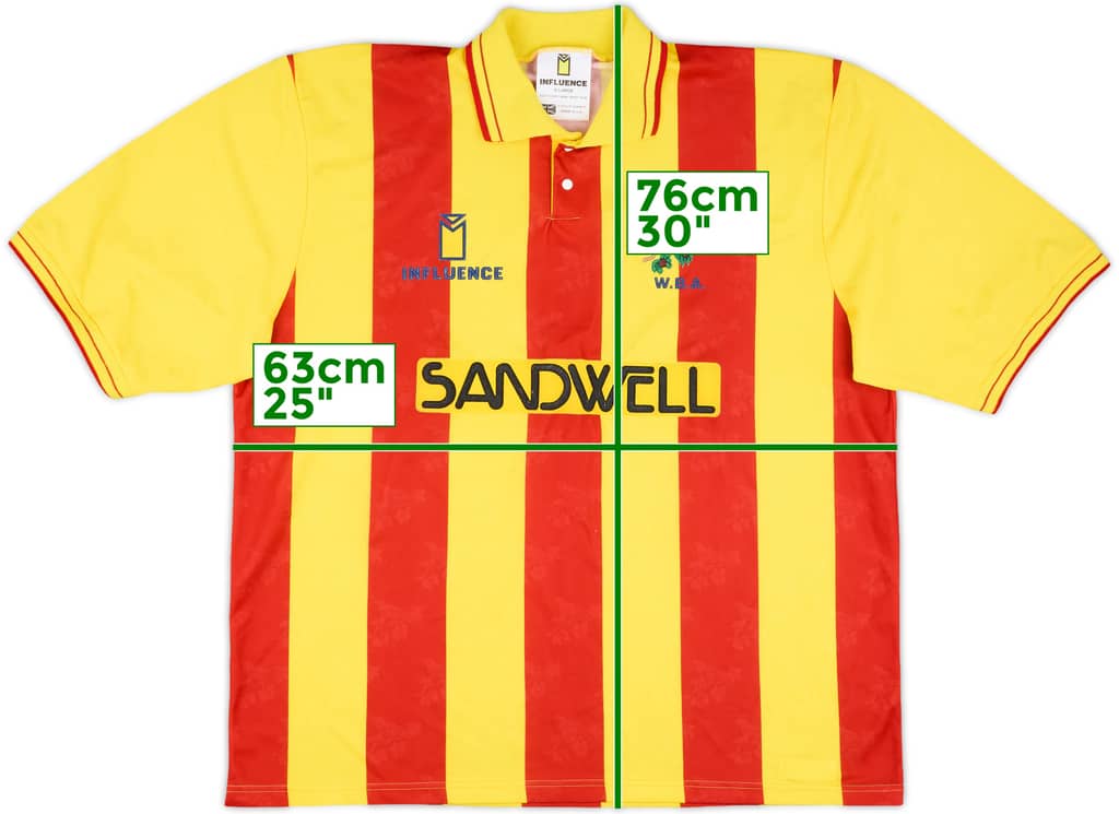 1991-92 West Brom Away Shirt - 8/10 - (XL)