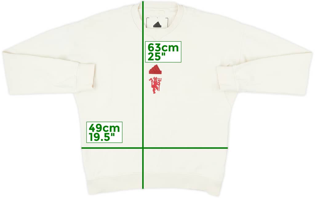 2023-24 Manchester United adidas Sweat Top - 5/10 - (XS)