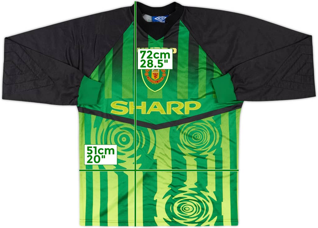 1997-98 Manchester United GK Shirt - 7/10 - (Y)