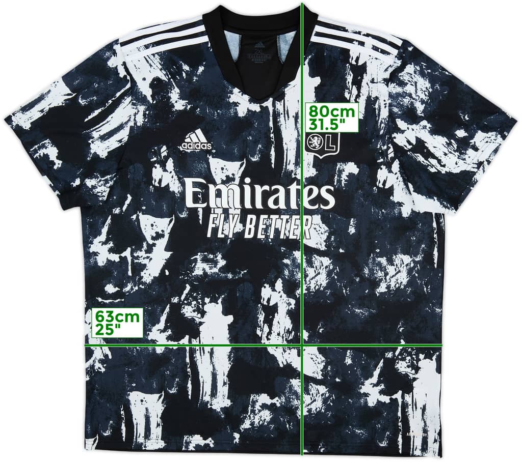 2021-22 Olympique Lyonnais Third Shirt - 10/10 - (XXL)