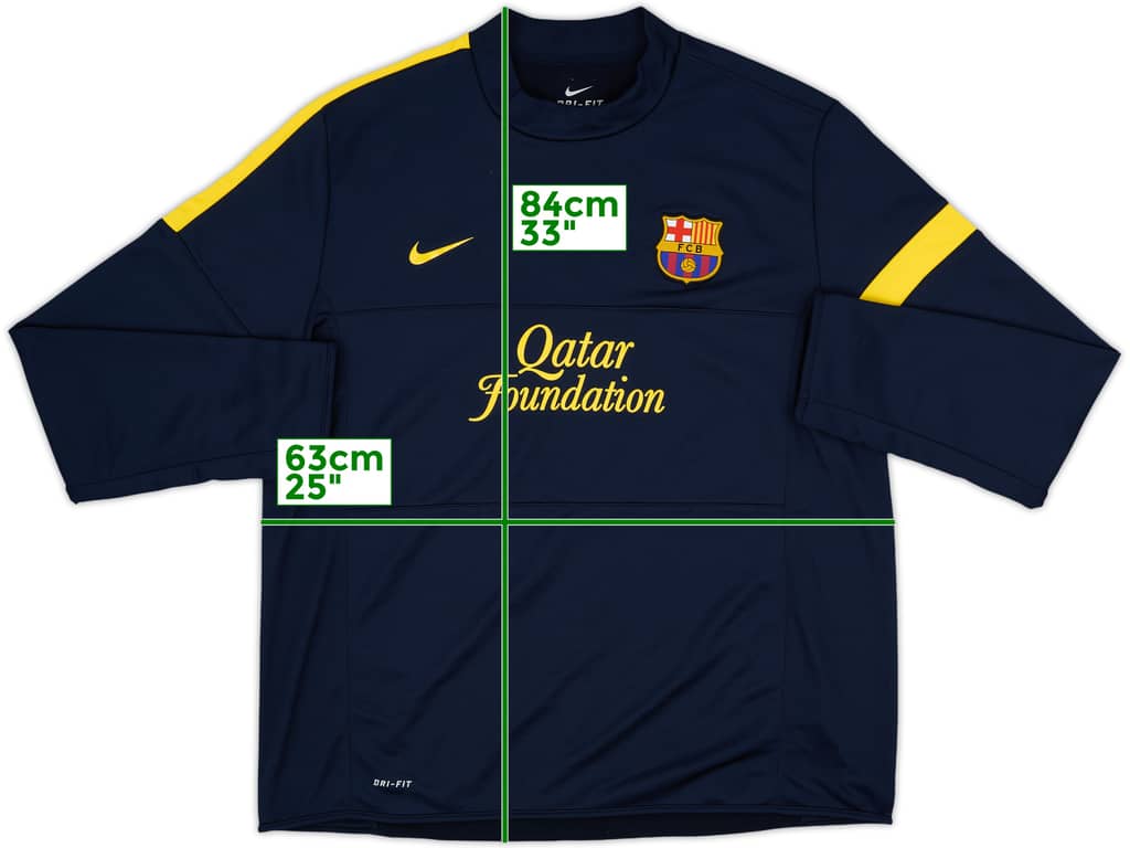 2012-13 Barcelona Nike Sweat Top - 8/10 - (XXL)