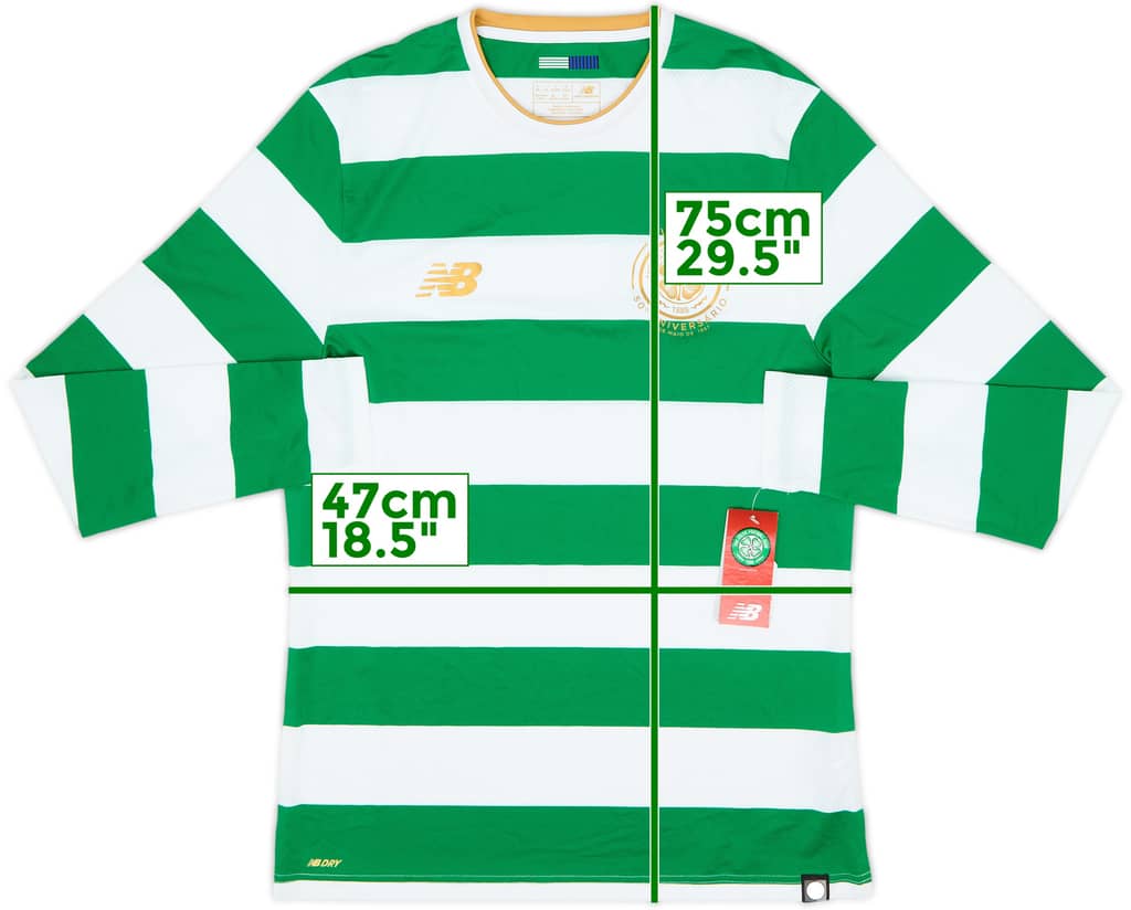 Camiseta de local del Celtic 2017-18 'Lisbon Lions 50th Anniversary' Manga Larga (L)