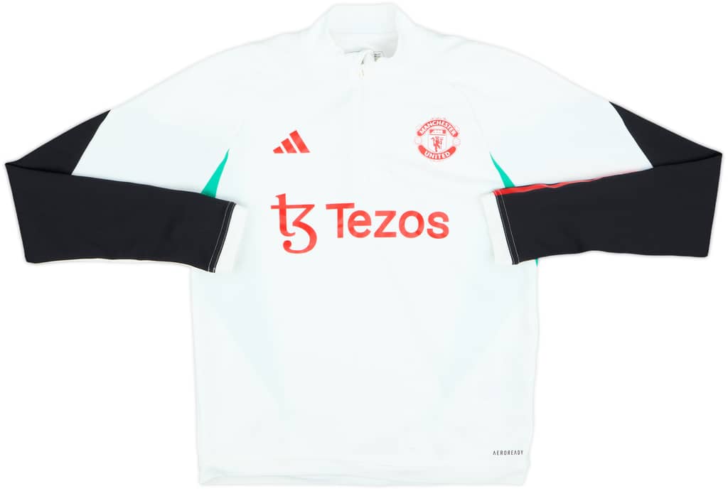 2023-24 Manchester United adidas 1/4 Zip Drill Top - 7/10 - (Women's S)