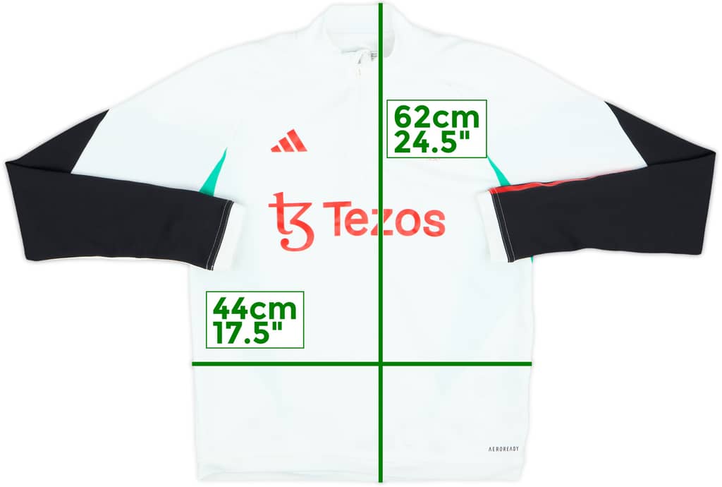 2023-24 Manchester United adidas 1/4 Zip Drill Top - 7/10 - (Women's S)