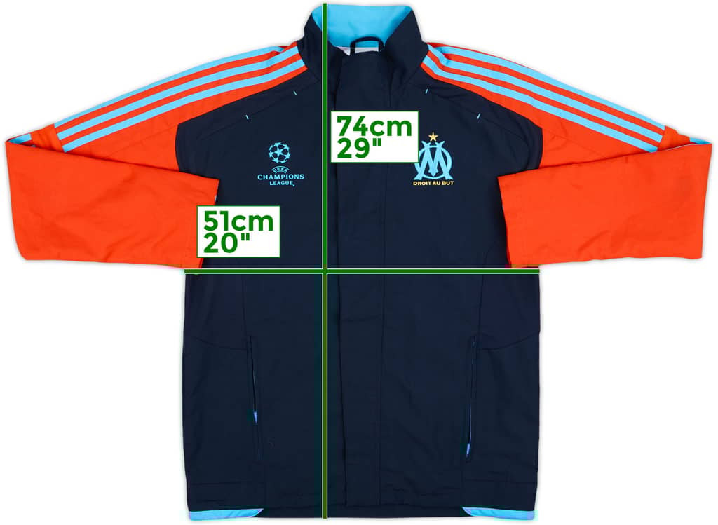 2011-12 Olympique Marseille CL adidas Track Jacket - 8/10 - (XL.Boys)