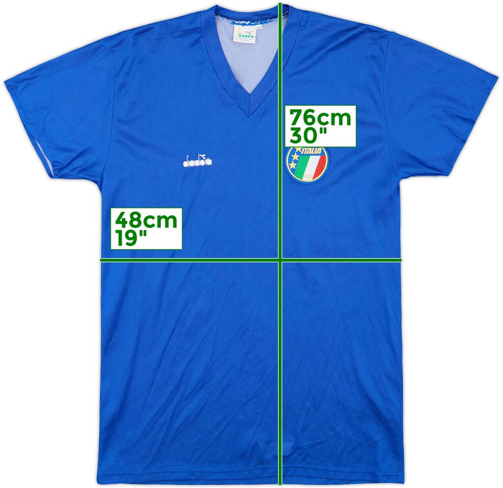 1986-91 Italy Diadora Training Shirt - 7/10 - (M)