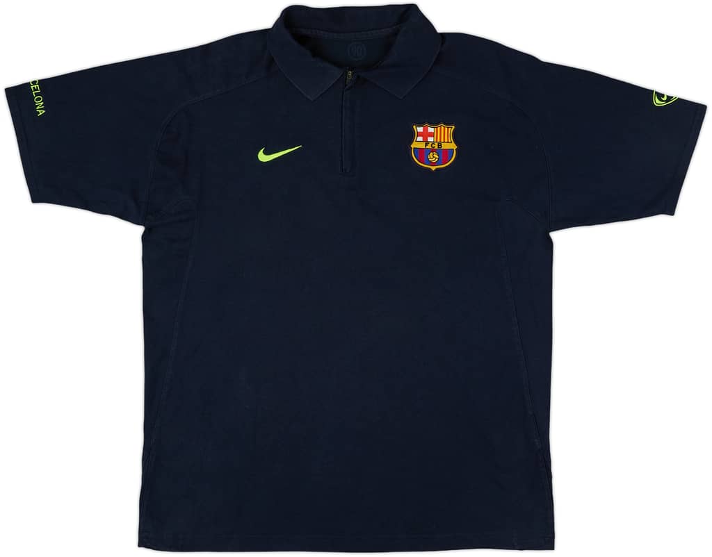 2005-06 Barcelona Nike 1/4 Zip Polo Shirt - 7/10 - (XL)