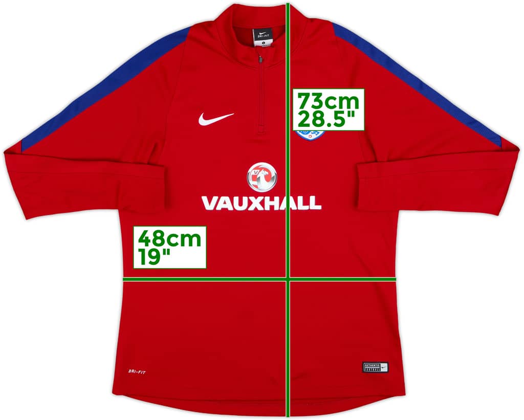 2016-17 England Nike 1/4 Zip Drill Top - 7/10 - (L)