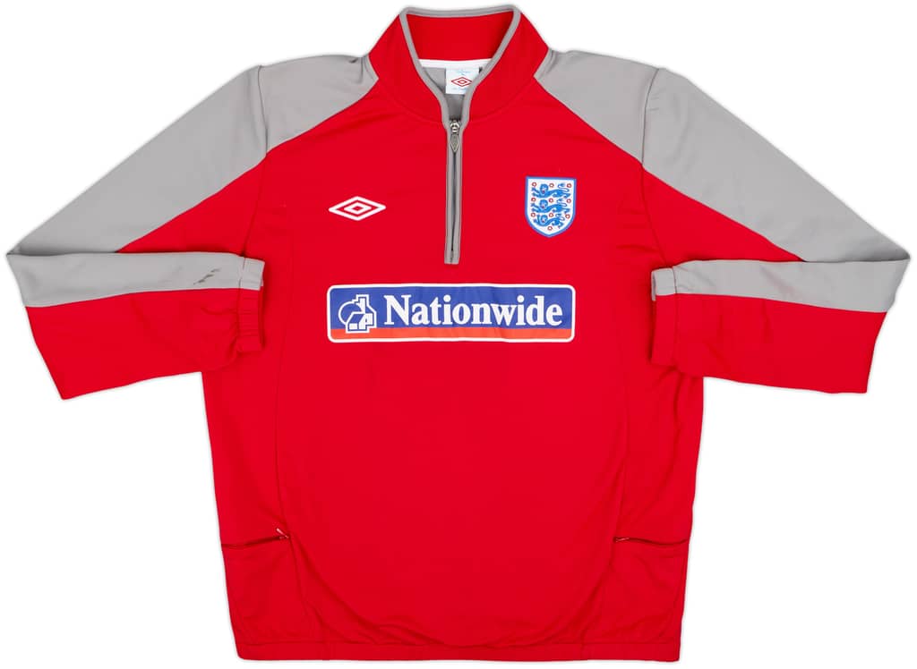 2010-11 England Umbro 1/4 Zip Sweat Top - 7/10 - (XL)
