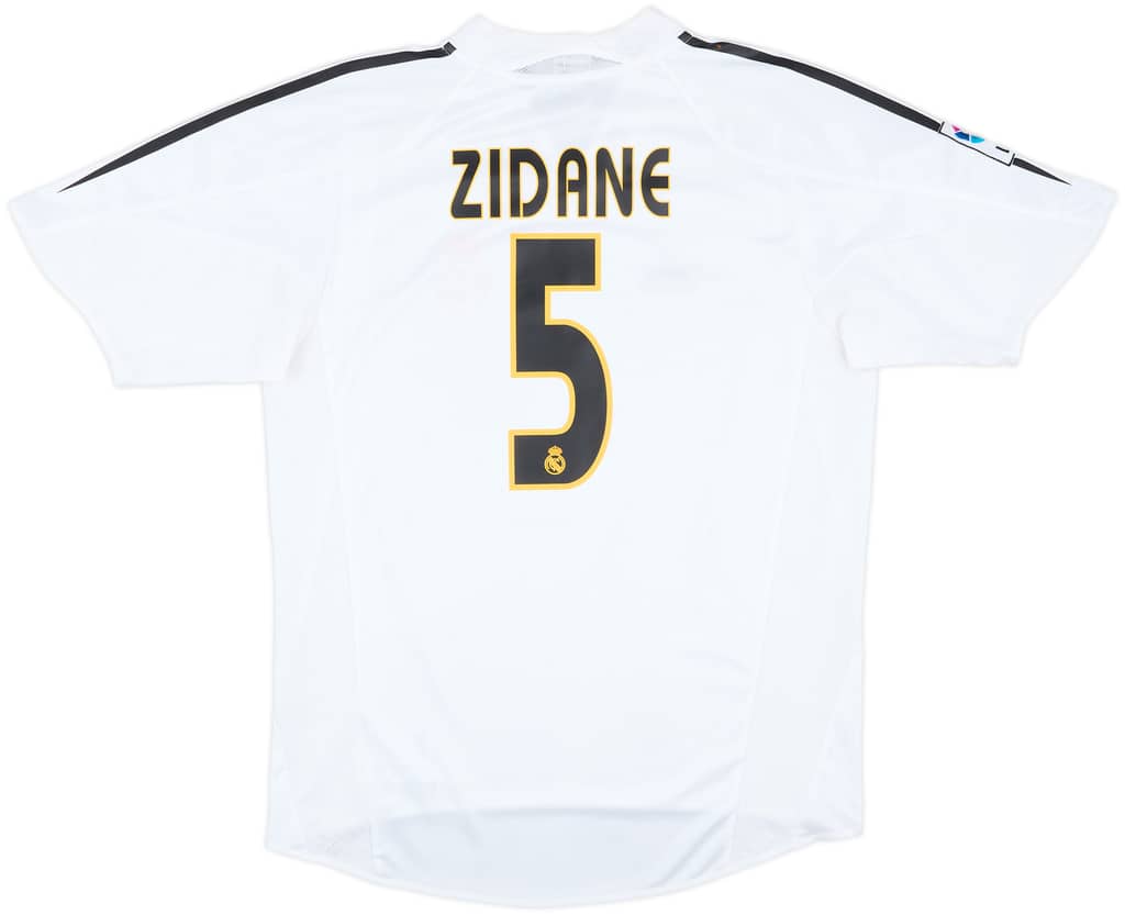 2004-05 Real Madrid Home Shirt Zidane #5 - 8/10 - (M)