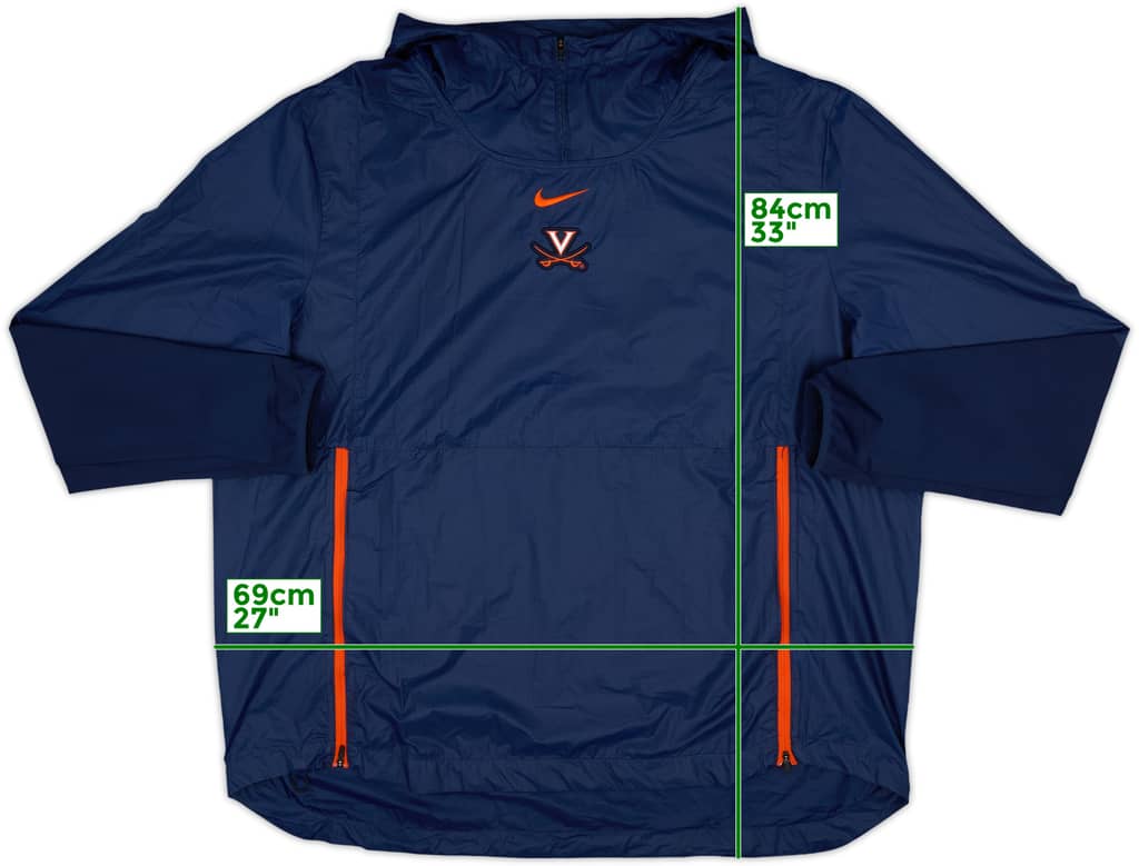 2018 Virginia Cavaliers Nike 1/4 Zip Hooded Windbreaker Jacket - 9/10 - (XXL)