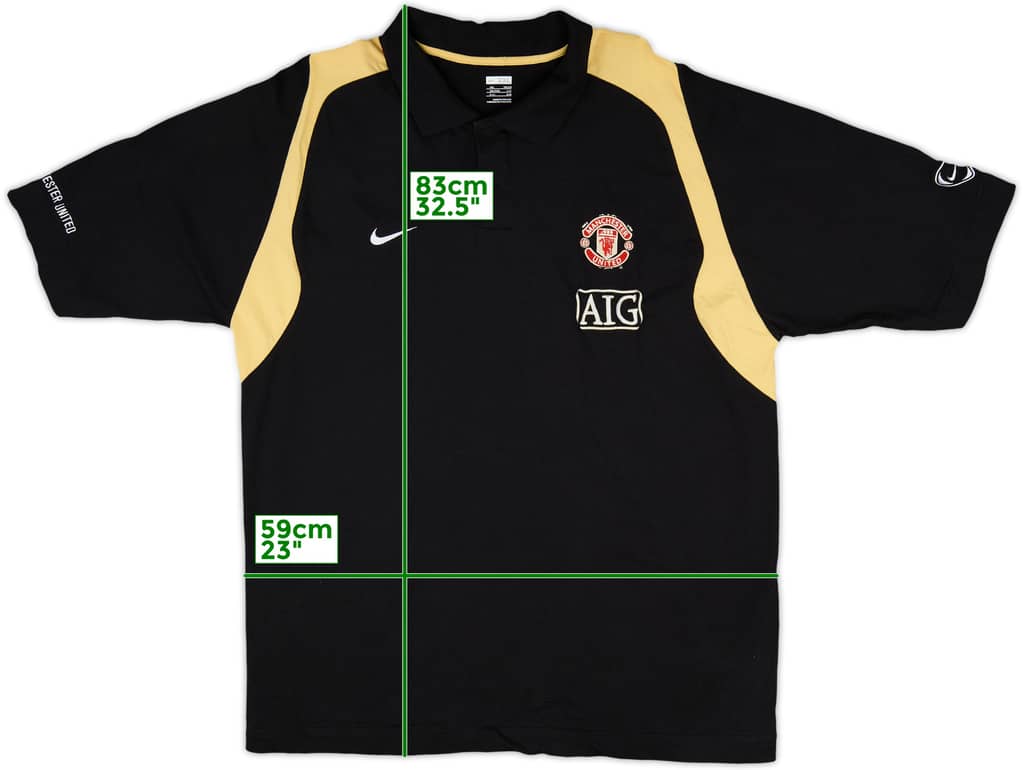 2007-08 Manchester United Nike Polo Shirt - 8/10 - (XXL)