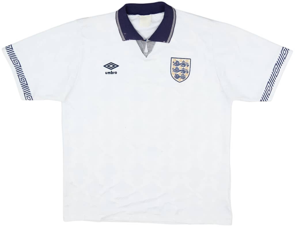 1990-92 England Home Shirt - 6/10 - (L)