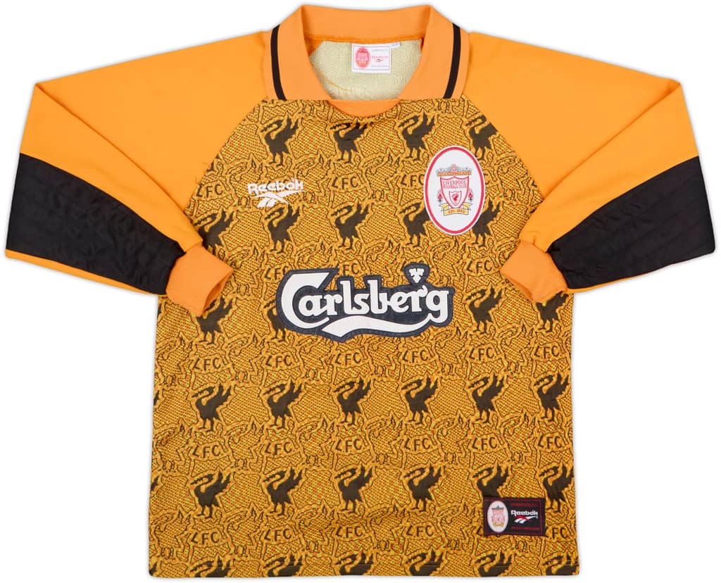 1996-97 Liverpool GK Shirt - 8/10 - (S)