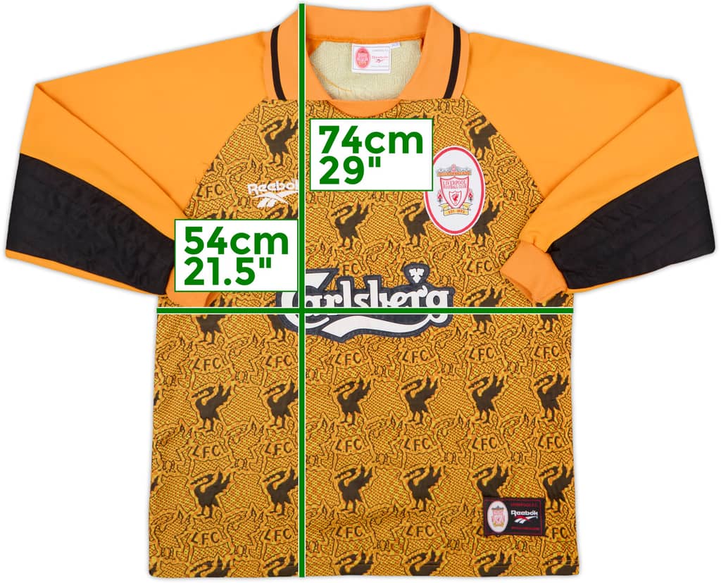 1996-97 Liverpool GK Shirt - 8/10 - (S)
