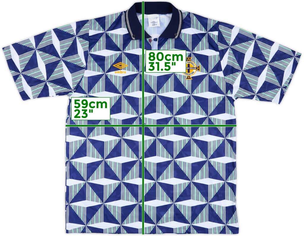 1990-92 Northern Ireland Away Shirt - 10/10 - (XL)