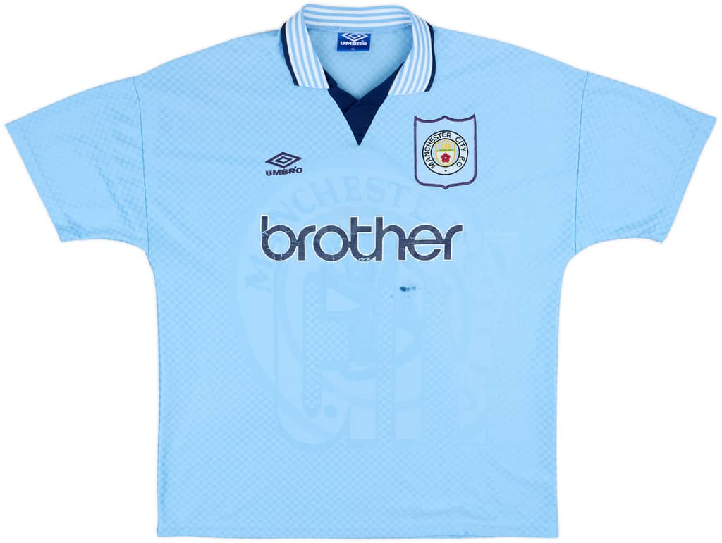 1995-97 Manchester City Home Shirt - 5/10 - (XL)