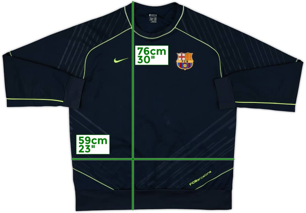 2007-08 Barcelona Nike Sweat Top - 7/10 - (XL)
