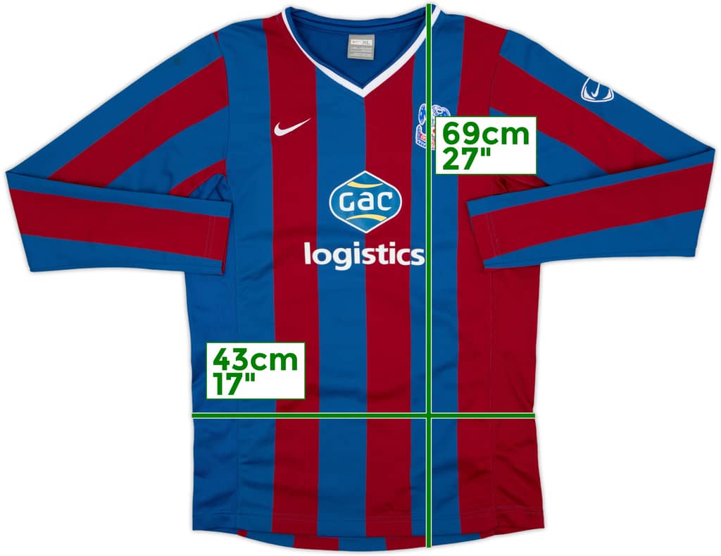 2009-10 Crystal Palace Home L/S Shirt - 10/10 - (XL.Boys)