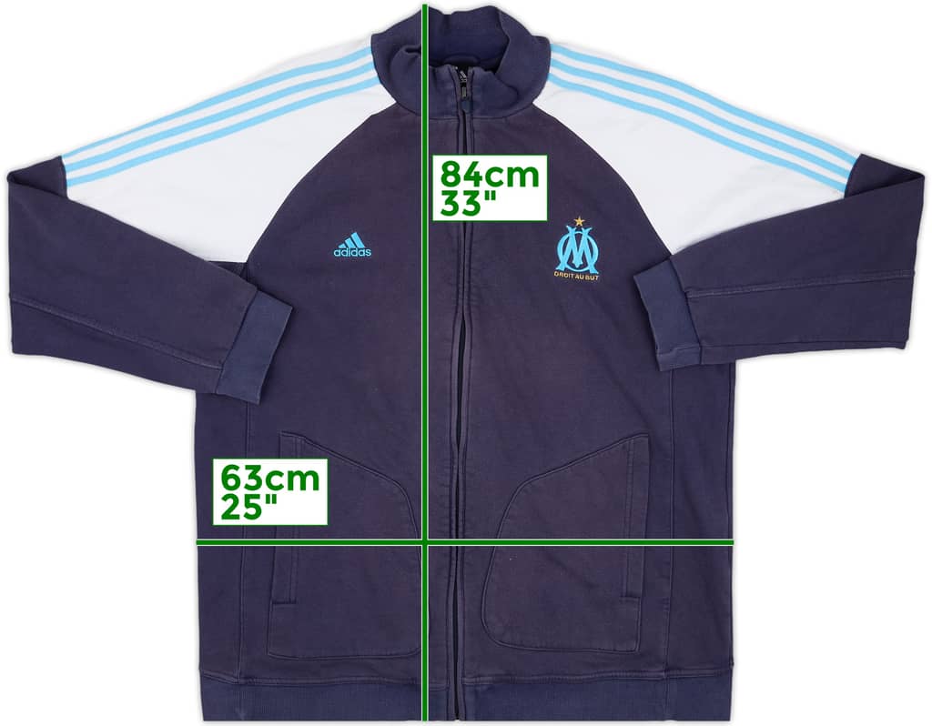 2007-08 Olympique Marseille adidas Track Jacket - 7/10 - (XXL)