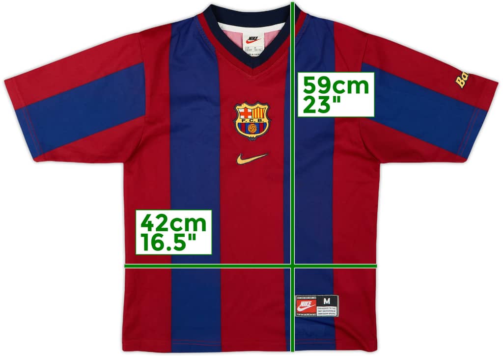 1998-00 Barcelona Basic Home Shirt - 8/10 - (M.Boys)