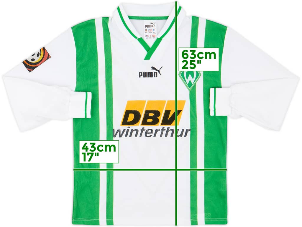 1996-97 Werder Bremen Home L/S Shirt - 8/10 - (XXS)