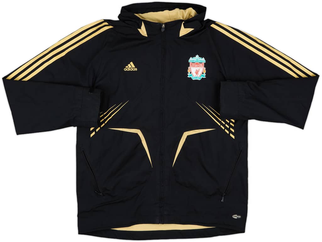 2008-09 Liverpool adidas Hooded Track Jacket - 8/10 - (L)