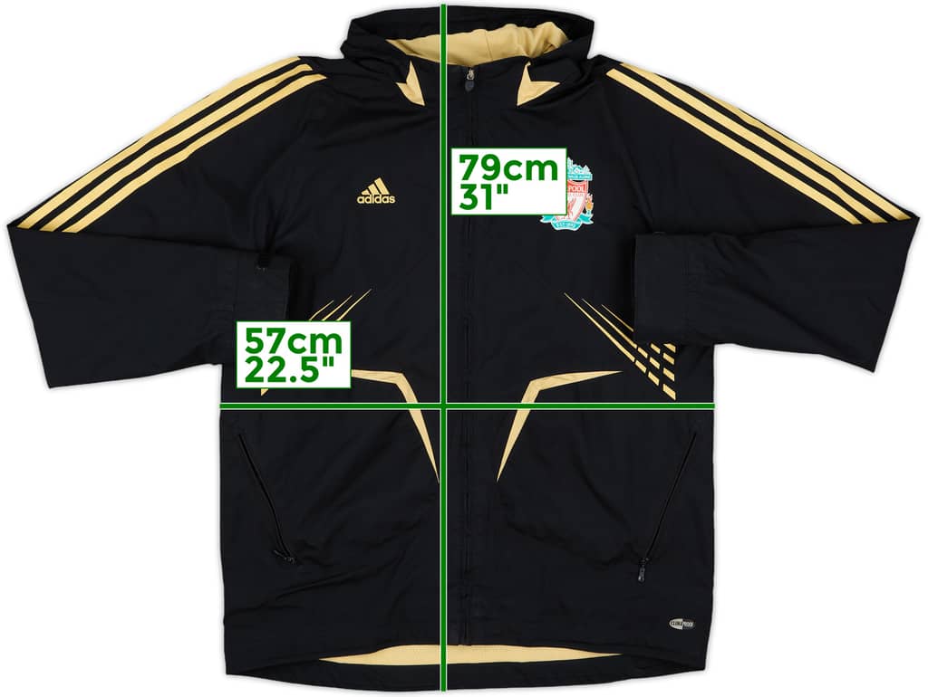 2008-09 Liverpool adidas Hooded Track Jacket - 8/10 - (L)