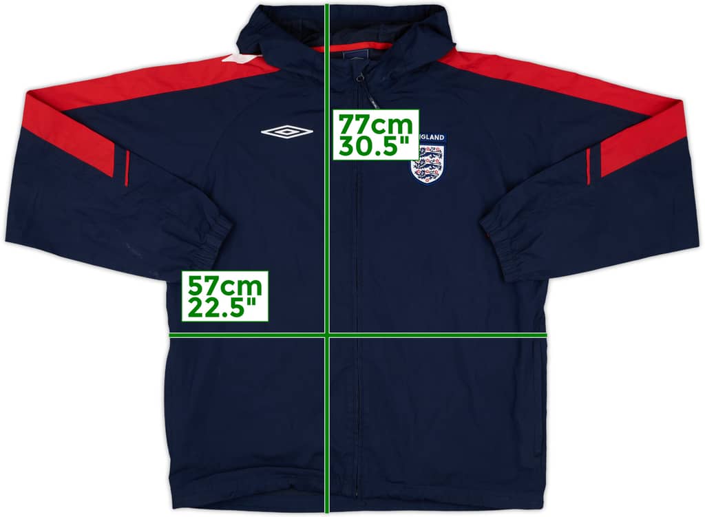 2007-09 England Umbro Hooded Track Jacket - 7/10 - (L)