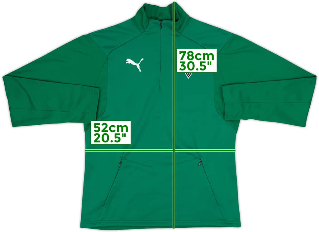 2017-18 Borussia Monchenglabach Puma 1/4 Zip Training Top - 8/10 - (M)