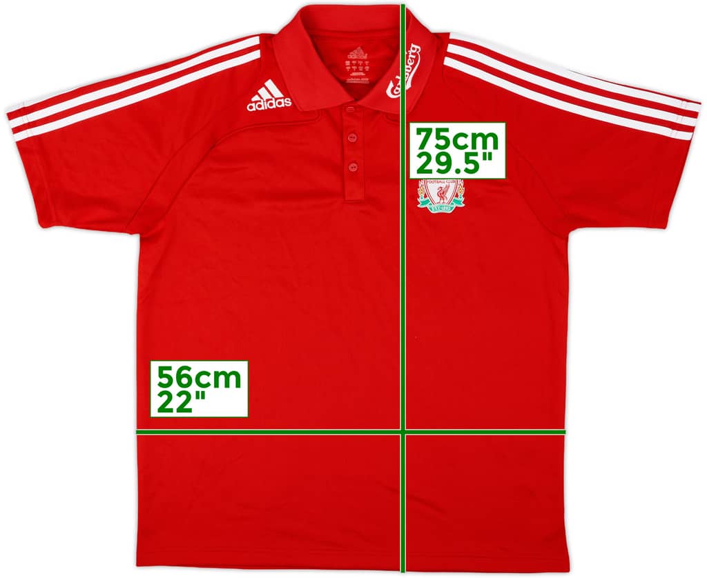 2008-09 Liverpool adidas Polo Shirt - 8/10 - (S)