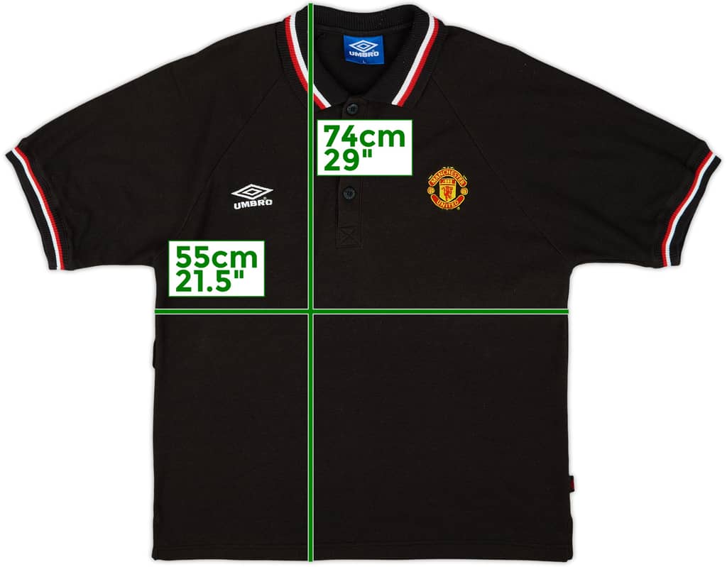 2000-01 Manchester United Umbro Polo Shirt - 9/10 - (L)