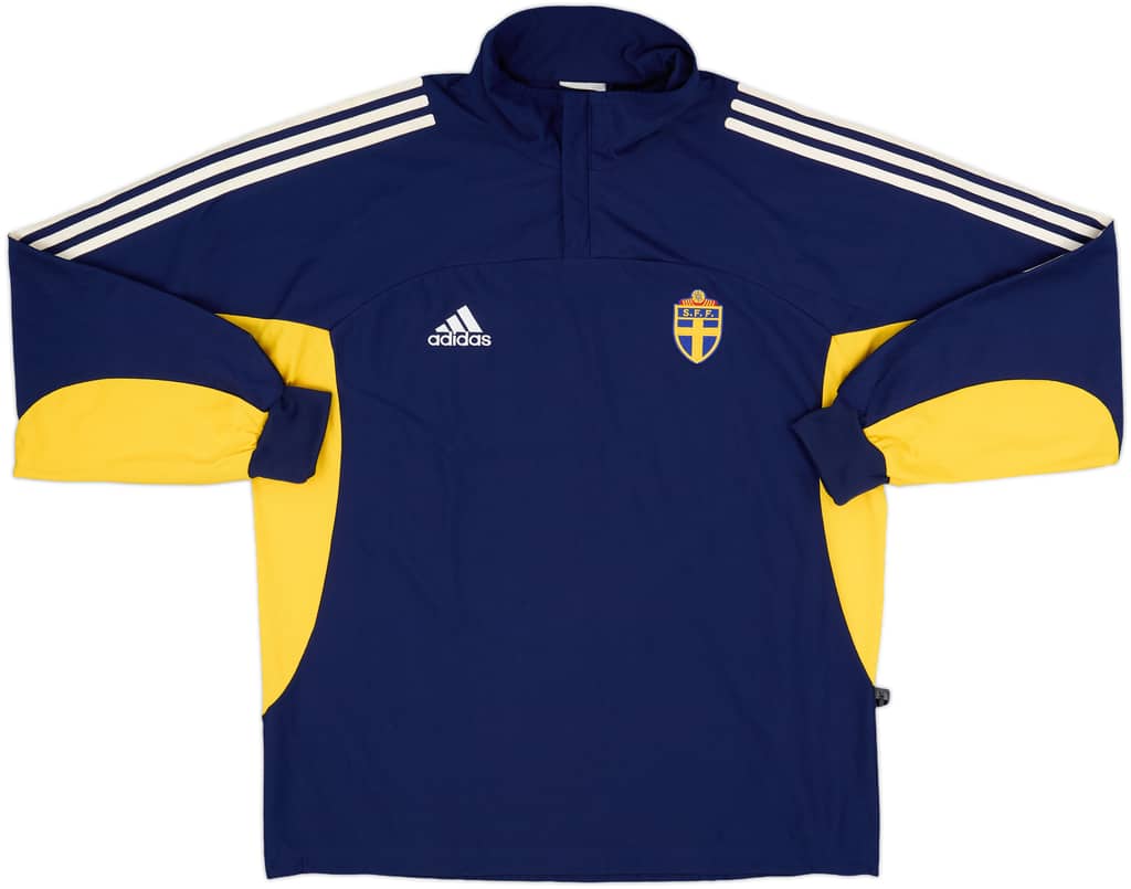 2002-03 Sweden adidas 1/4 Zip Drill Top - 8/10 - (L)
