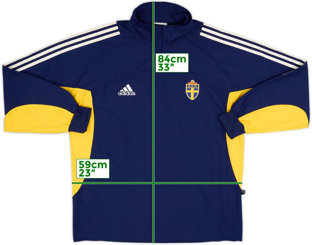 2002-03 Sweden adidas 1/4 Zip Drill Top - 8/10 - (L)