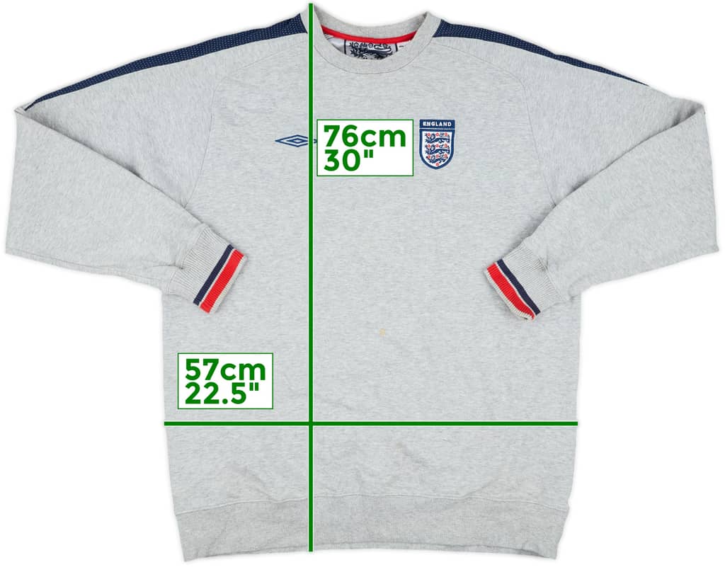 2005-07 England Umbro Sweat Top - 7/10 - (XL)