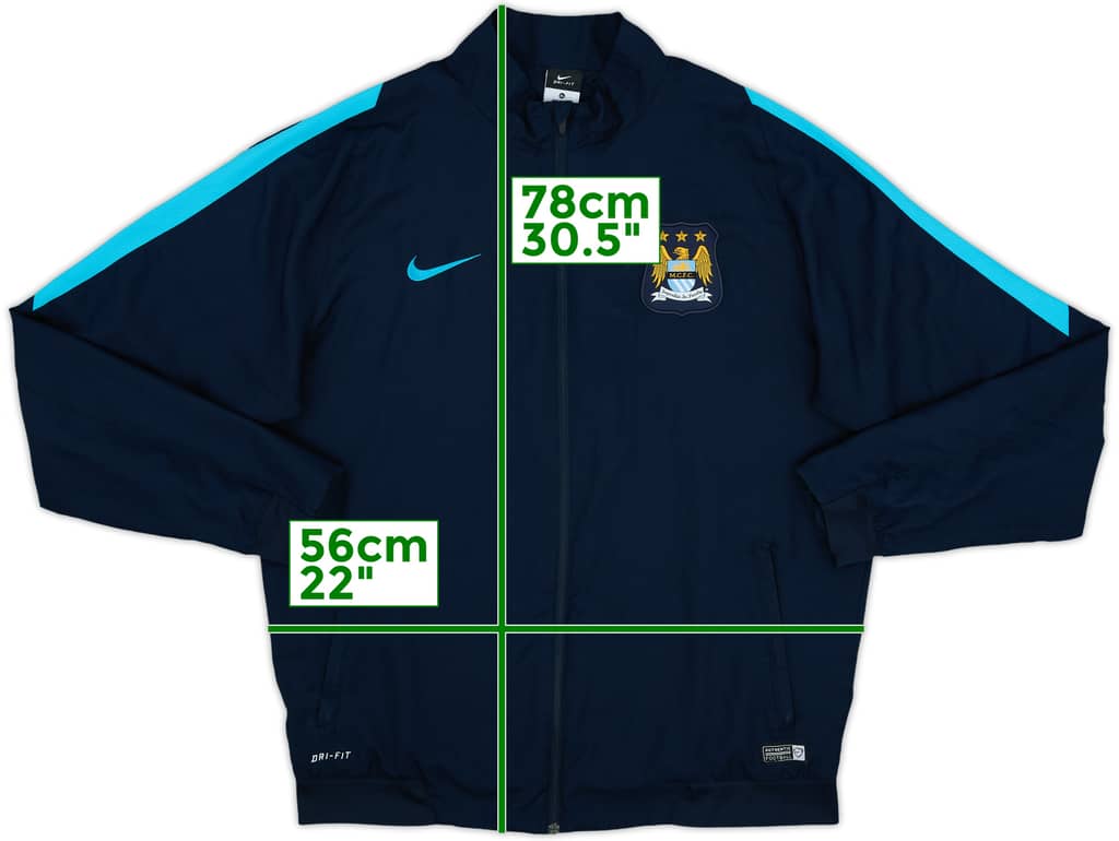 2015-16 Manchester City Nike Track Jacket - 7/10 - (XL)