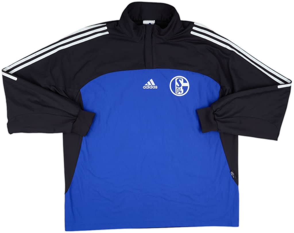 2002-03 Schalke adidas 1/4 Zip Drill Top - 7/10 - (XL/XXL)