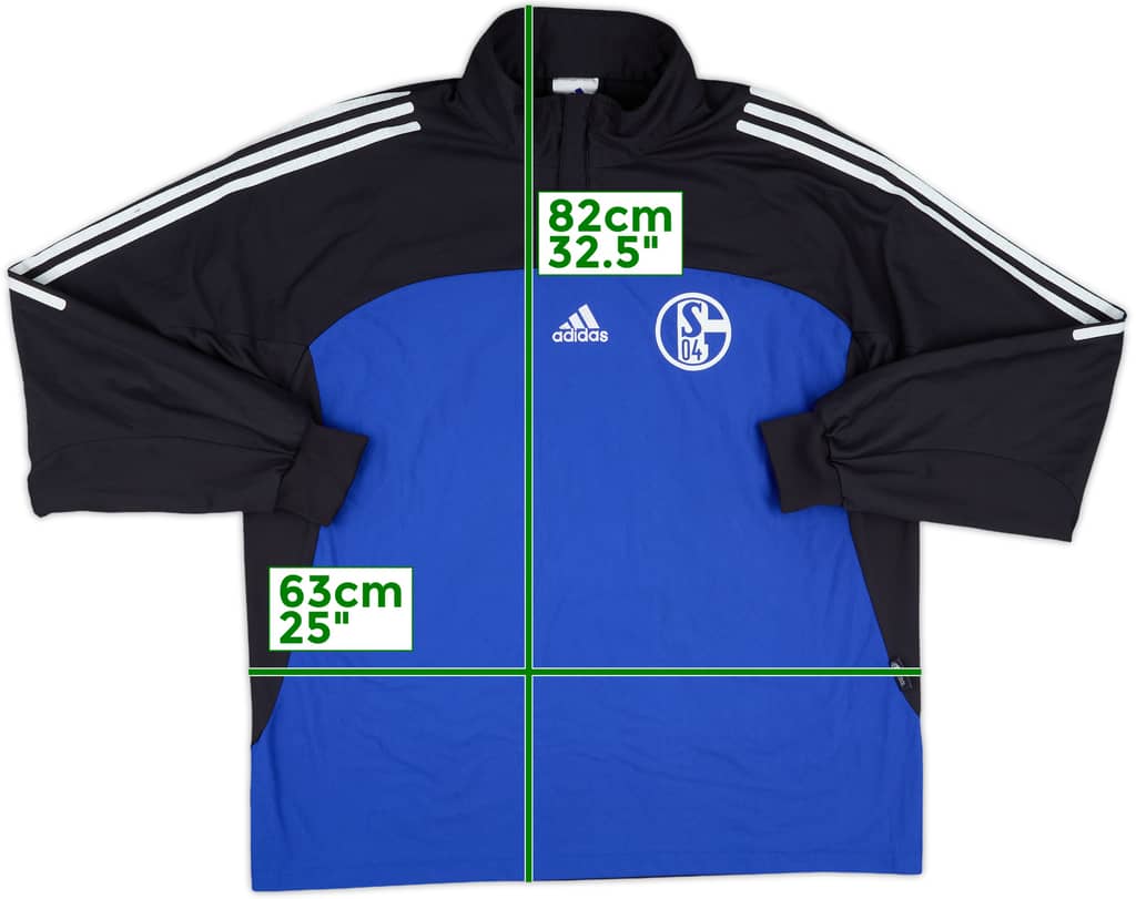 2002-03 Schalke adidas 1/4 Zip Drill Top - 7/10 - (XL/XXL)