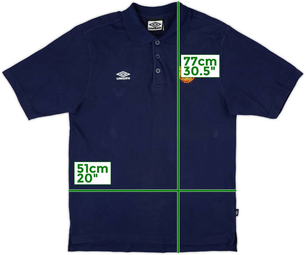 1999-00 Manchester United Umbro Polo Shirt - 8/10 - (M)